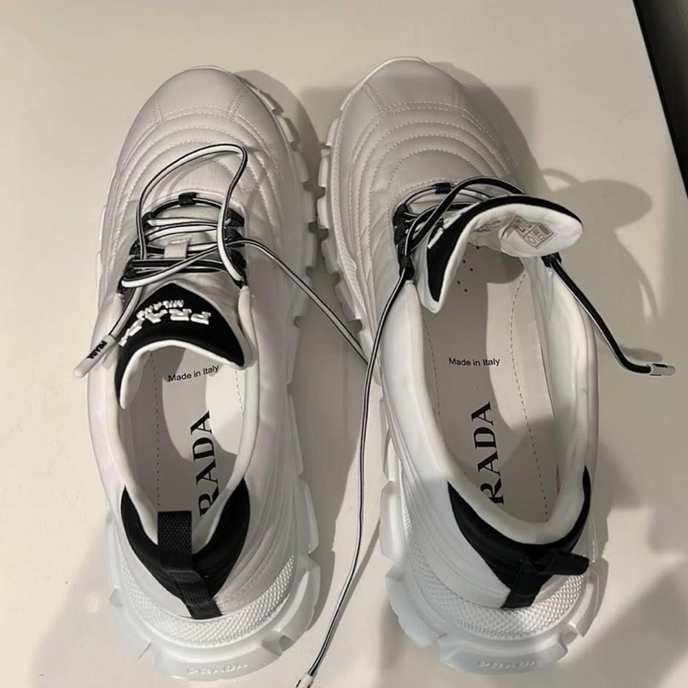 Prada Rush White Nylon Sneakers - Picture 4 of 4